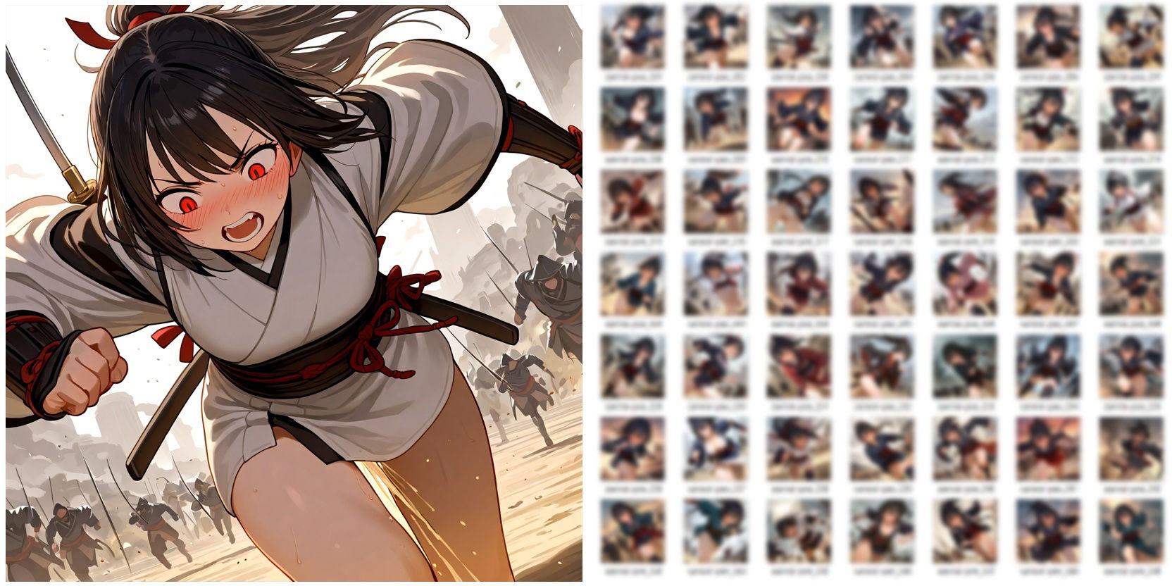 サムライ少女が戦場でお漏らししたりしてるだけのCG集5