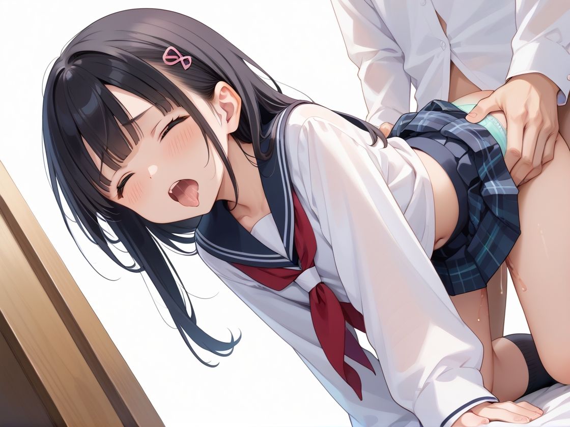 サンプル画像2:パイパン生徒会長は男子生徒の性処理係(処女大学生の妄想出版) [d_600432]