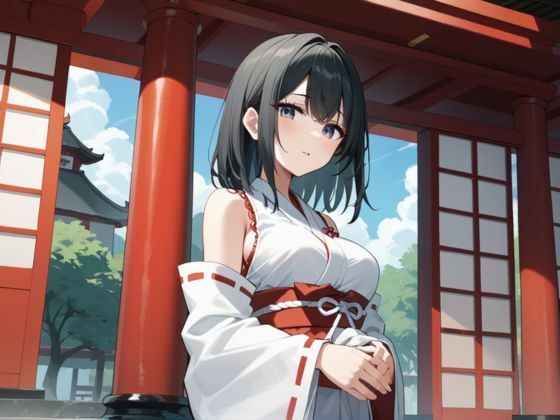 サンプル画像1:巫女さんは神に仕えるのをやめてメス堕ちしてしまった(しろいか) [d_600436]