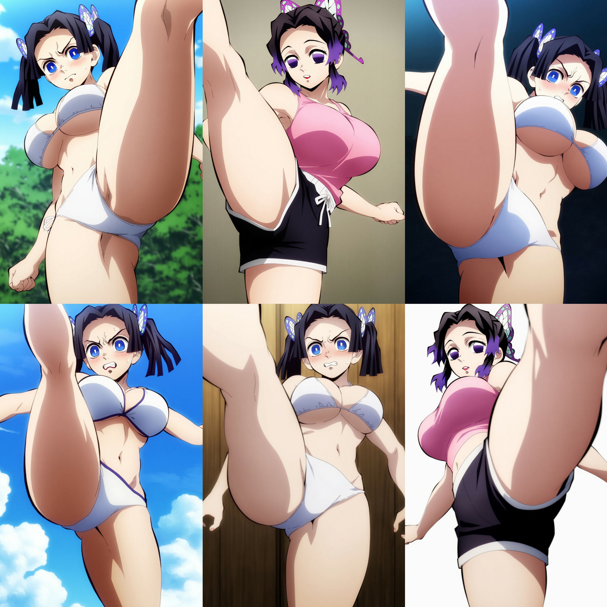 サンプル画像3:｛縦画像｝【500枚】鬼殺隊の生足蹴り 15(鼉カメラふぱぁん) [d_600437]