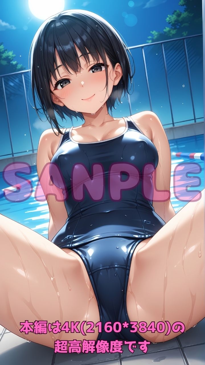 サンプル画像1:深夜のスク水部〜プールで禁断レッスン2〜(Cherry Palette) [d_600508]