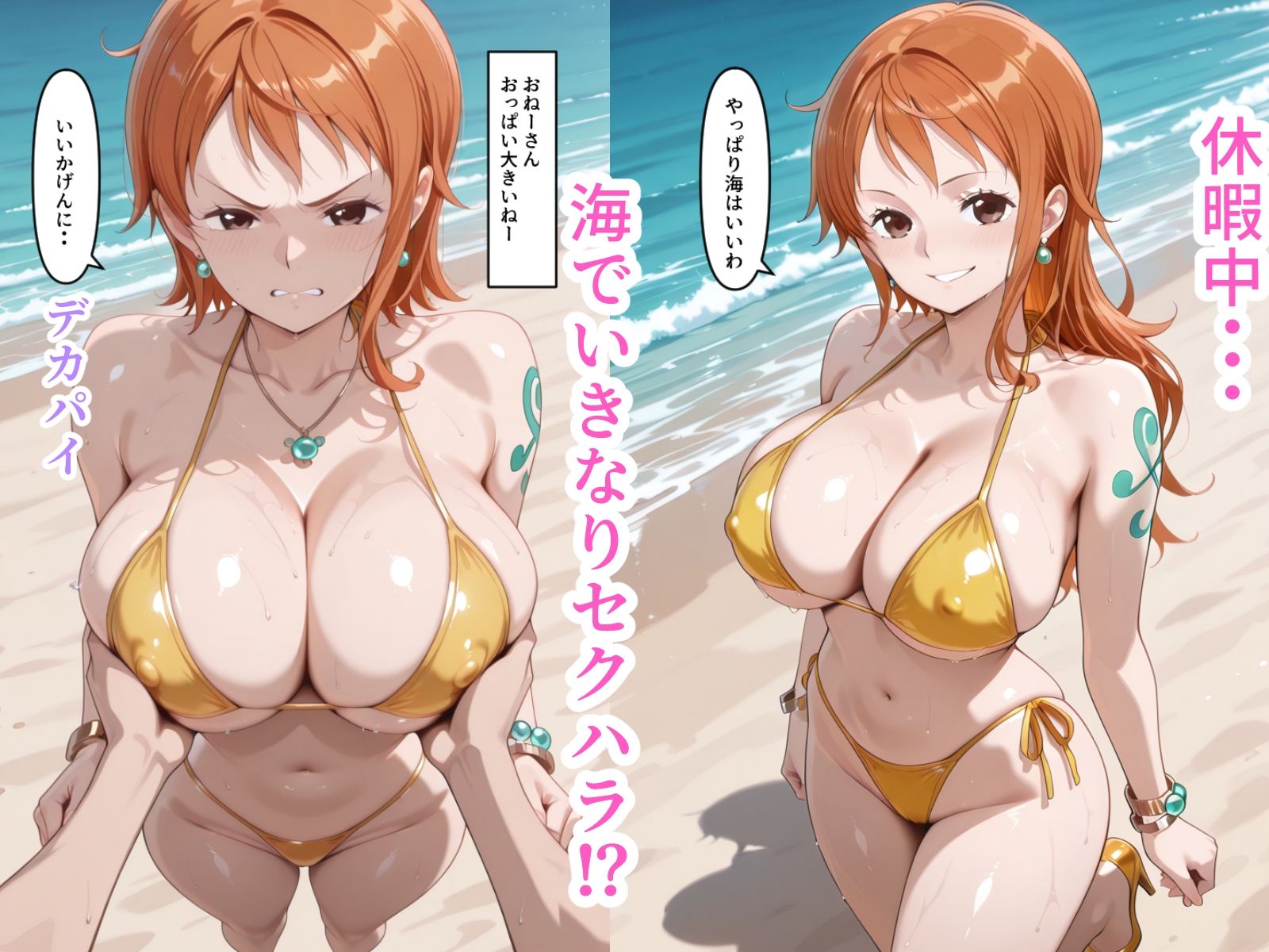 ビーチの男全員ぬくまでかえれません 画像1