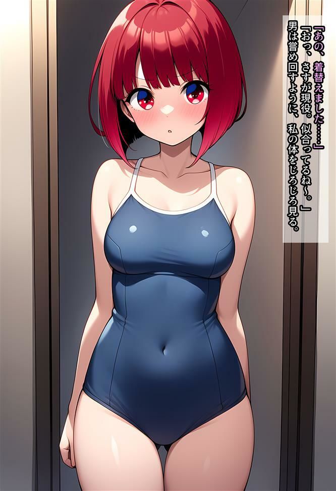 かなちゃん スク水でえっちな撮影会 画像1
