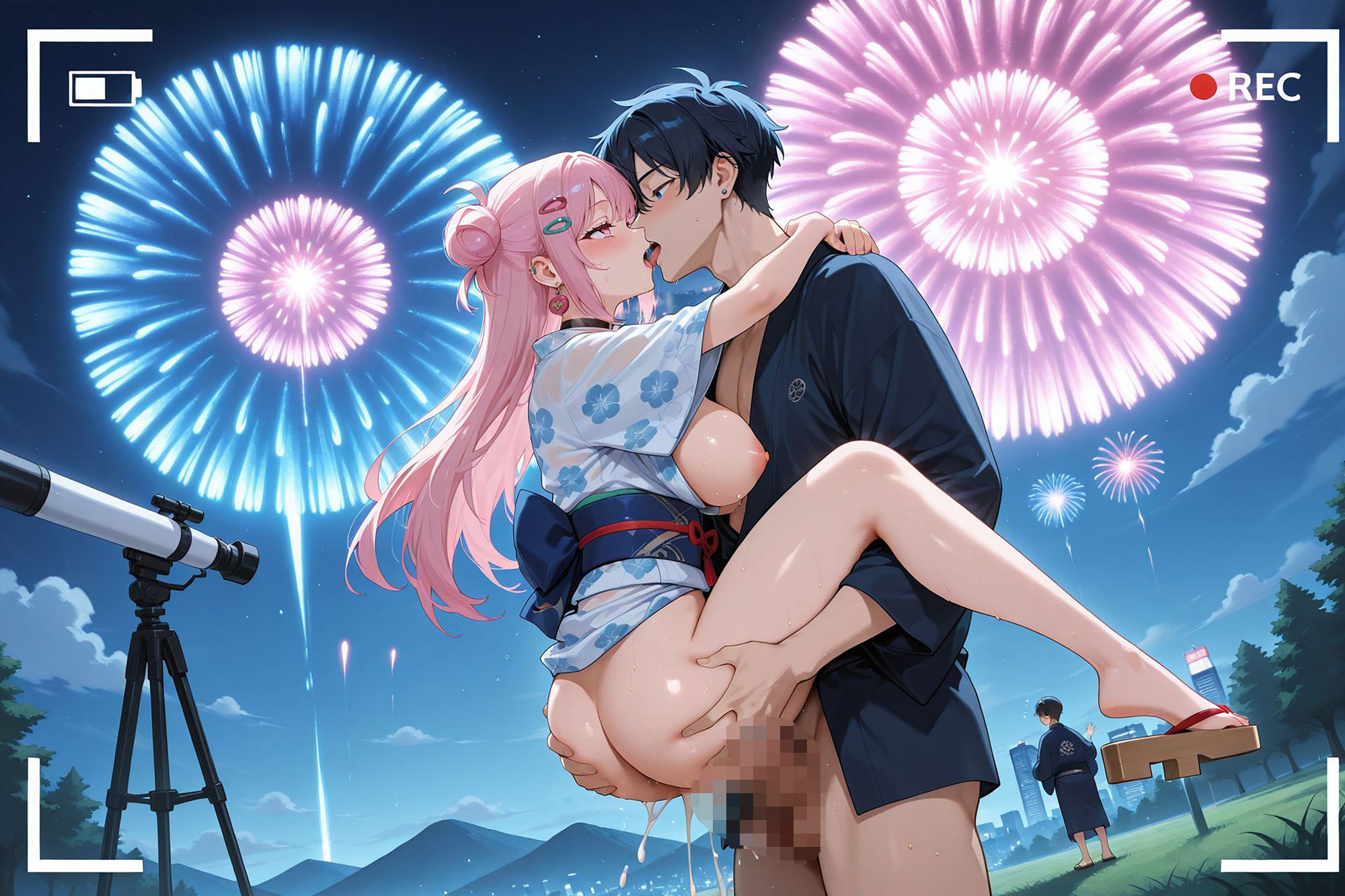 爆乳ギャルと中出し性生活！花火大会編  vol.3〜爆乳浴衣ギャルたちの性夜祭〜 ［CG500枚］［4Kイラスト］ 画像8