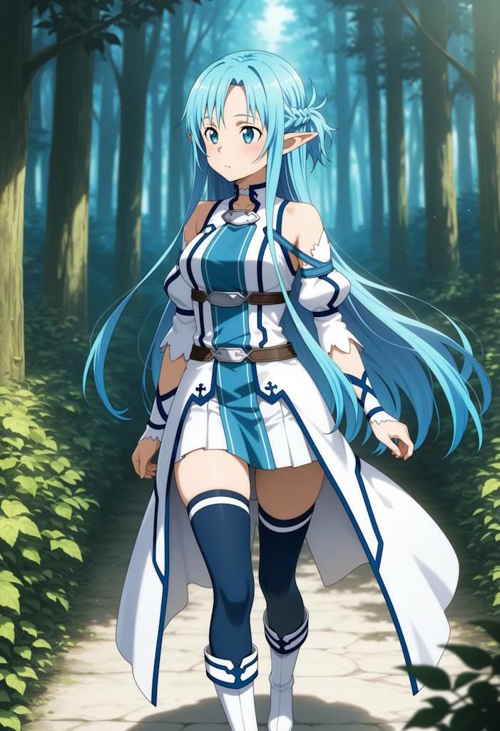 サンプル画像1:森に遊び（ア○ナ）(妖怪護) [d_600781]