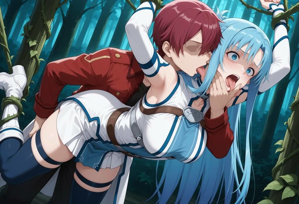 サンプル画像2:森に遊び（ア○ナ）(妖怪護) [d_600781]