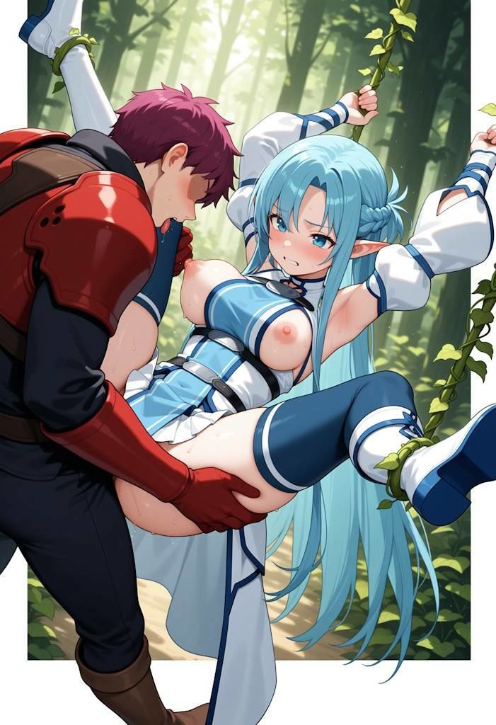 サンプル画像5:森に遊び（ア○ナ）(妖怪護) [d_600781]