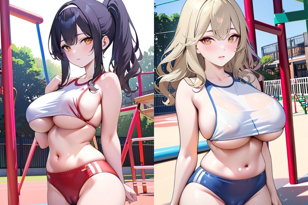 ブルマで下乳も見えてるどエロい体操服vol2 画像3