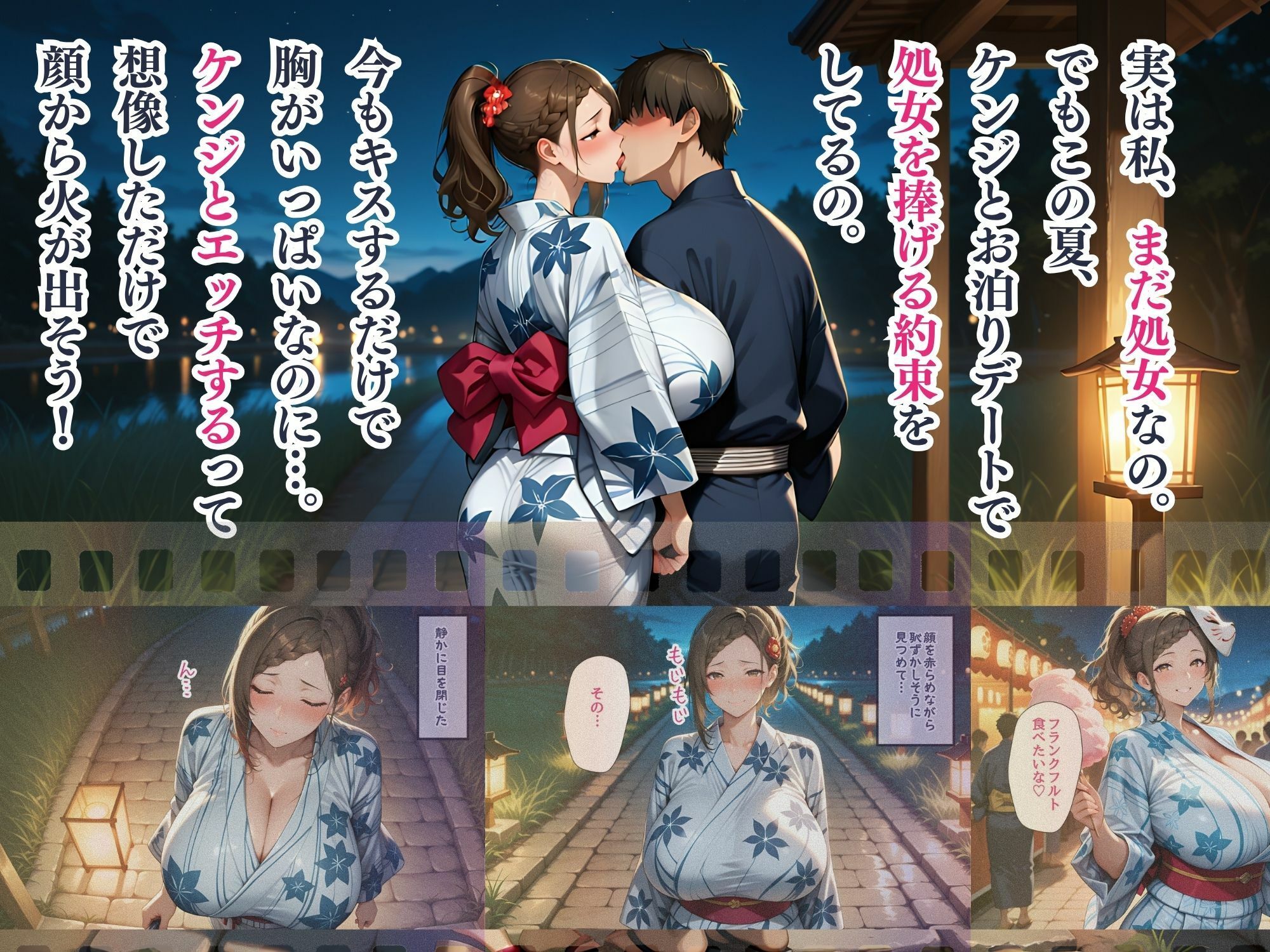 サンプル画像2:爆乳カノジョ  夏祭りデートの夜  元カノの嫉妬から処女強奪NTR〜完堕ち腹ボテ〜(みるくさんど) [d_600806]