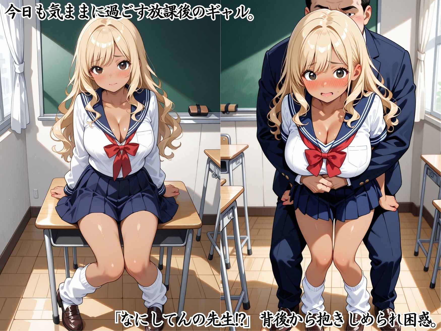 サンプル画像2:爆乳ギャルへの搾乳調教記録:先生の触手で母乳体質に改造されました。(りんりんあーと@アブノーマルのお部屋) [d_600816]