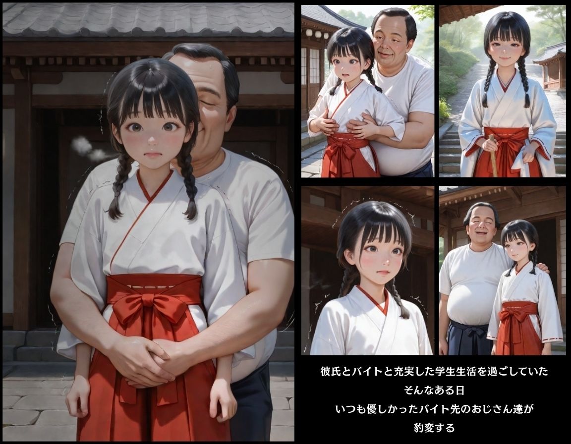 彼には言えない バイト先で輪〇落ちした日〜童顔な女の子 星野ひな編〜巫女 サンプル画像 4