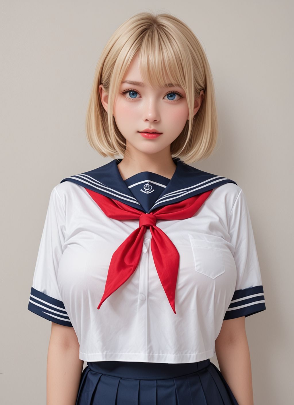 金髪で青い目で巨乳な彼女とコスプレH 画像10