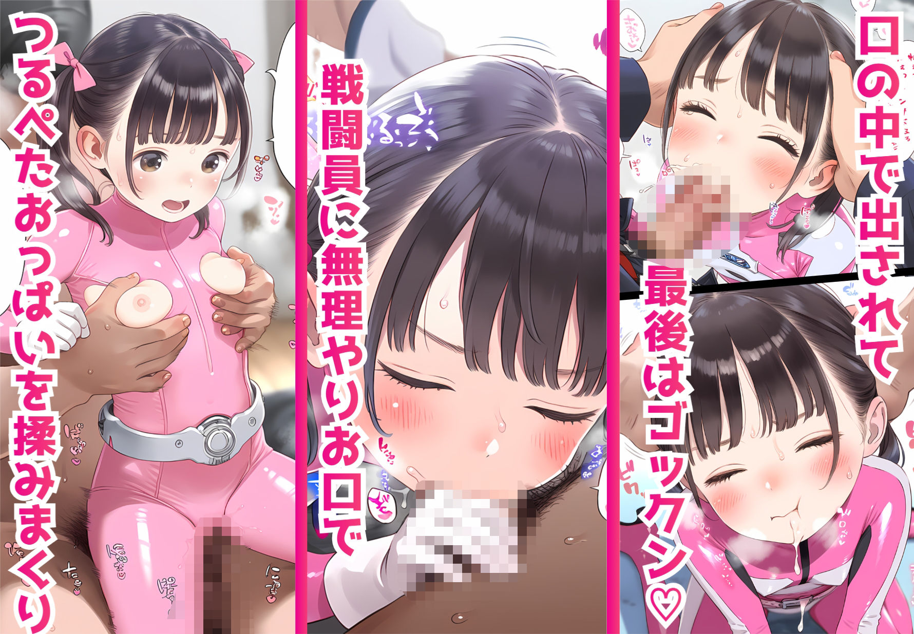 ひよこ戦隊ピンクま〜け群がる性欲処理班大集合！