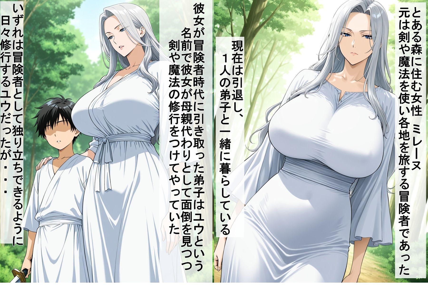 サンプル画像1:弟子に操られる女師匠(豚鬼オーク@AIイラスト) [d_601114]