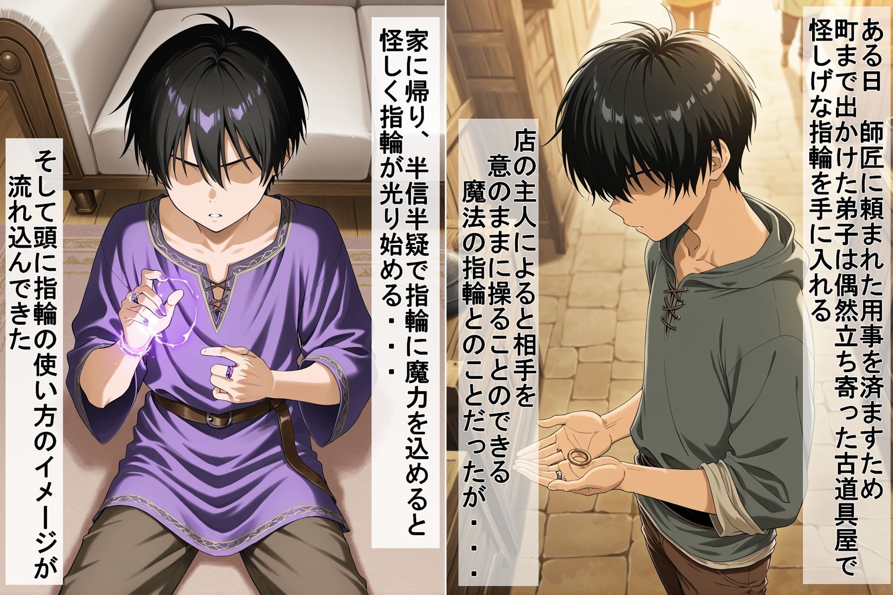 サンプル画像3:弟子に操られる女師匠(豚鬼オーク@AIイラスト) [d_601114]