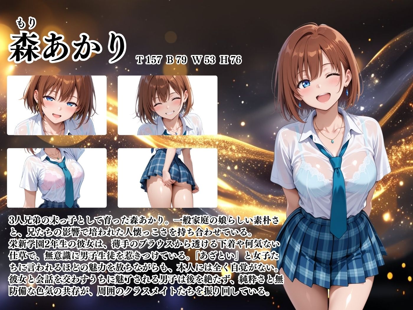 サンプル画像2:【4Kイラスト】1万3000人の生徒を抱いた校長による森あかりへの性指導（露天風呂編）(Re:ライト_栄新学園) [d_601119]