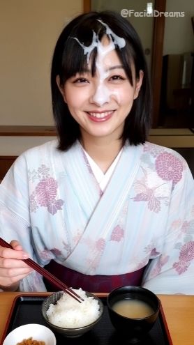 サンプル画像3:顔射後の余韻 – 着物編 Vol.2(FacialDreams) [d_601303]