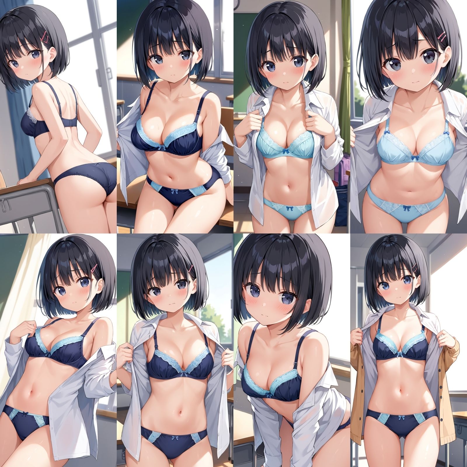 教室で脱ぎだす同級生-ボブ編-【500枚】 画像8