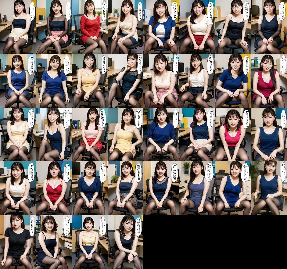 隣の席の巨乳黒ストOL『あかね』に毎日チ○ポを勃たされている私 画像10