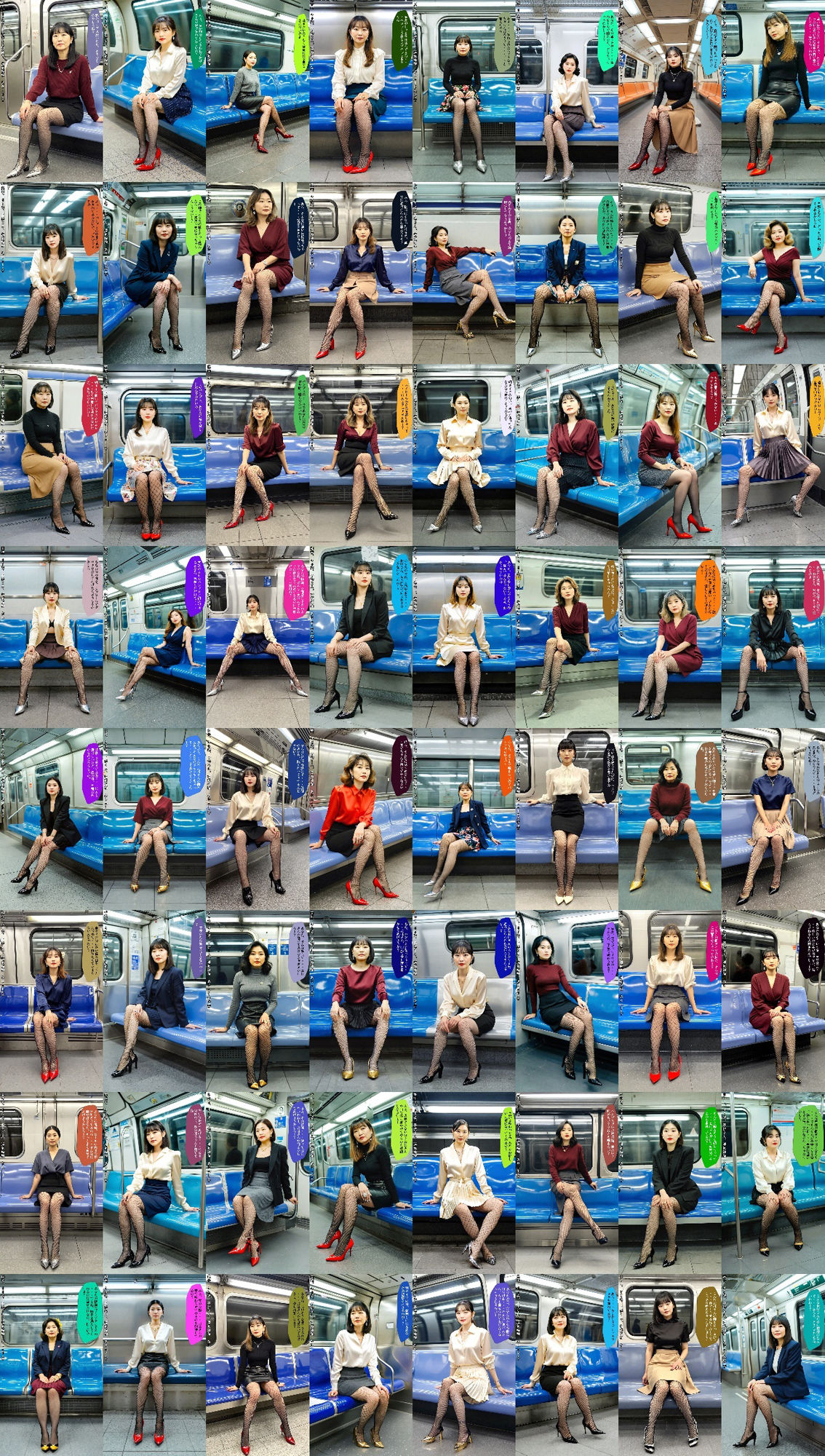 40代50代熟女の網タイツとパンプス〜電車内のフェチ地獄〜 vol.2 画像9
