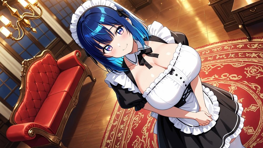 サンプル画像4:爆乳青髪アイドルと緑髪モデルがカメラマンと孕ませ撮影【4K】(御一堂) [d_601450]