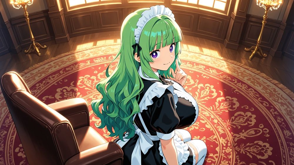 サンプル画像5:爆乳青髪アイドルと緑髪モデルがカメラマンと孕ませ撮影【4K】(御一堂) [d_601450]