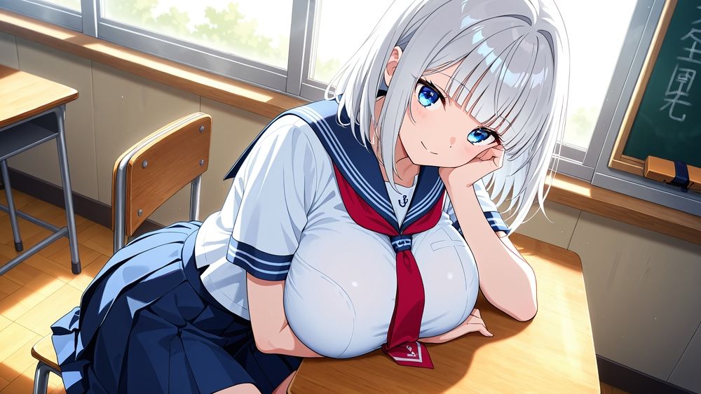 異色髪爆乳水泳部姉妹が顧問教師と孕ませプールレッスン【4K】 画像2
