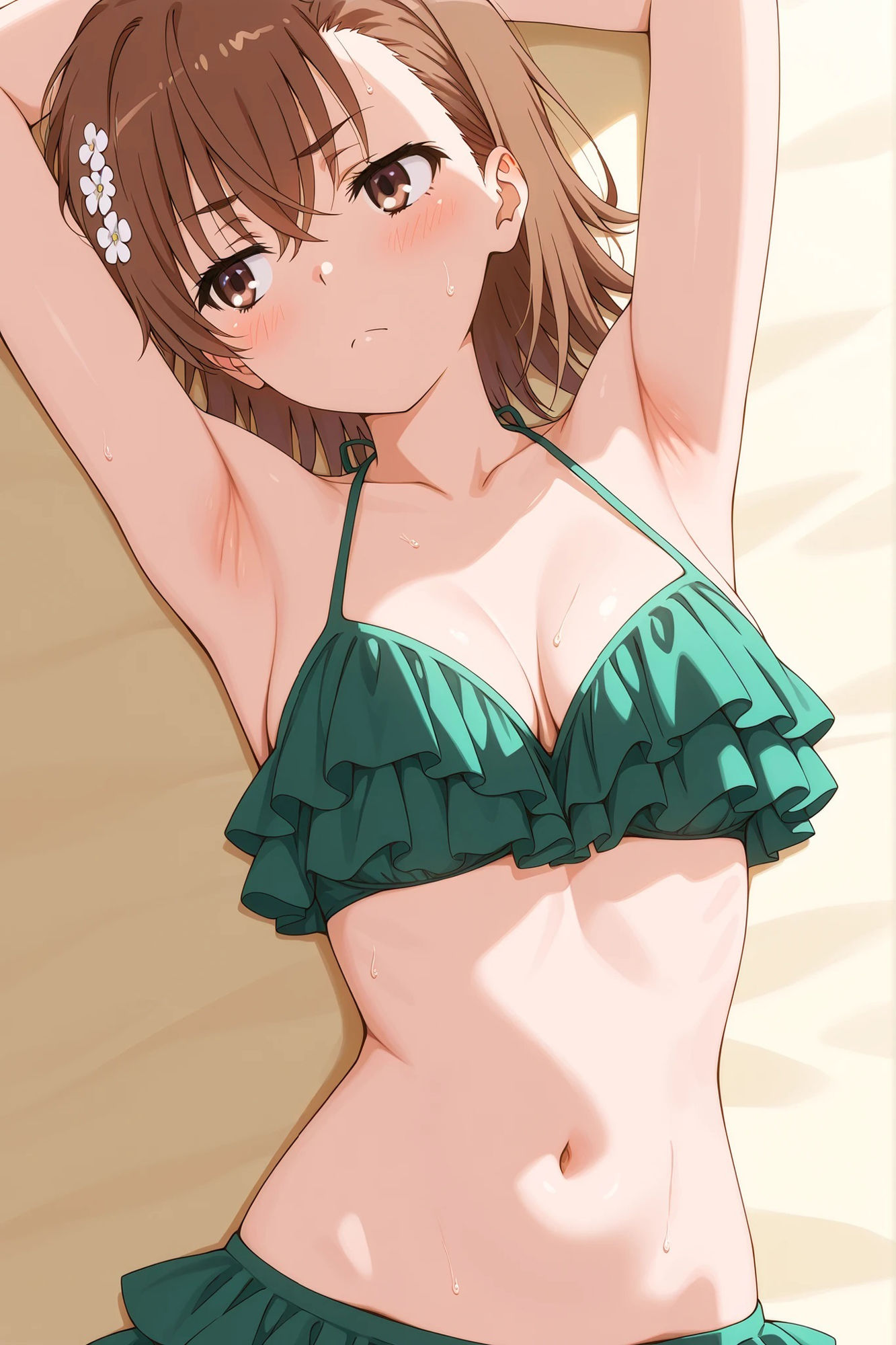 サンプル画像1:御坂〇琴  緑フリルビキニ（90枚）(HKMアート) [d_601585]