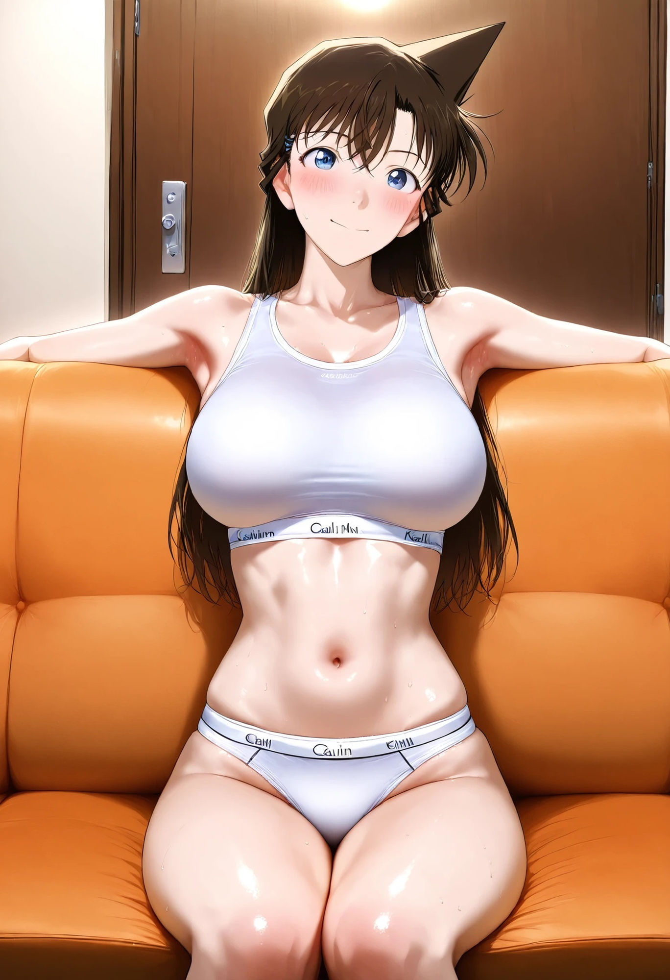 サンプル画像2:毛〇蘭  カルバンクラ〇ン下着でオナニー（145枚）(HKMアート) [d_601595]