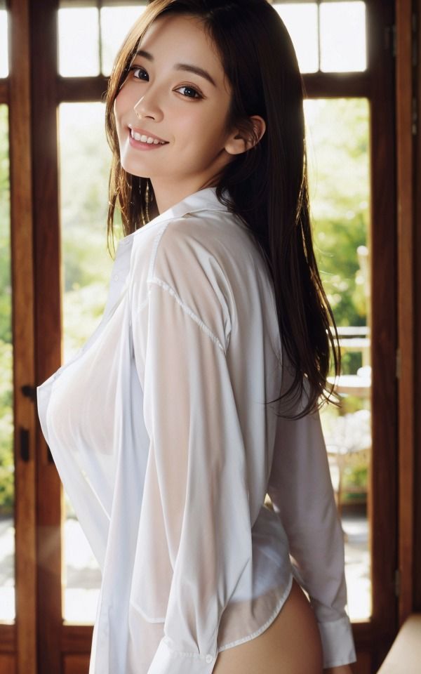 サンプル画像3:素肌とシャツ  裸シャツの魅惑(AI美女CLUB) [d_601672]