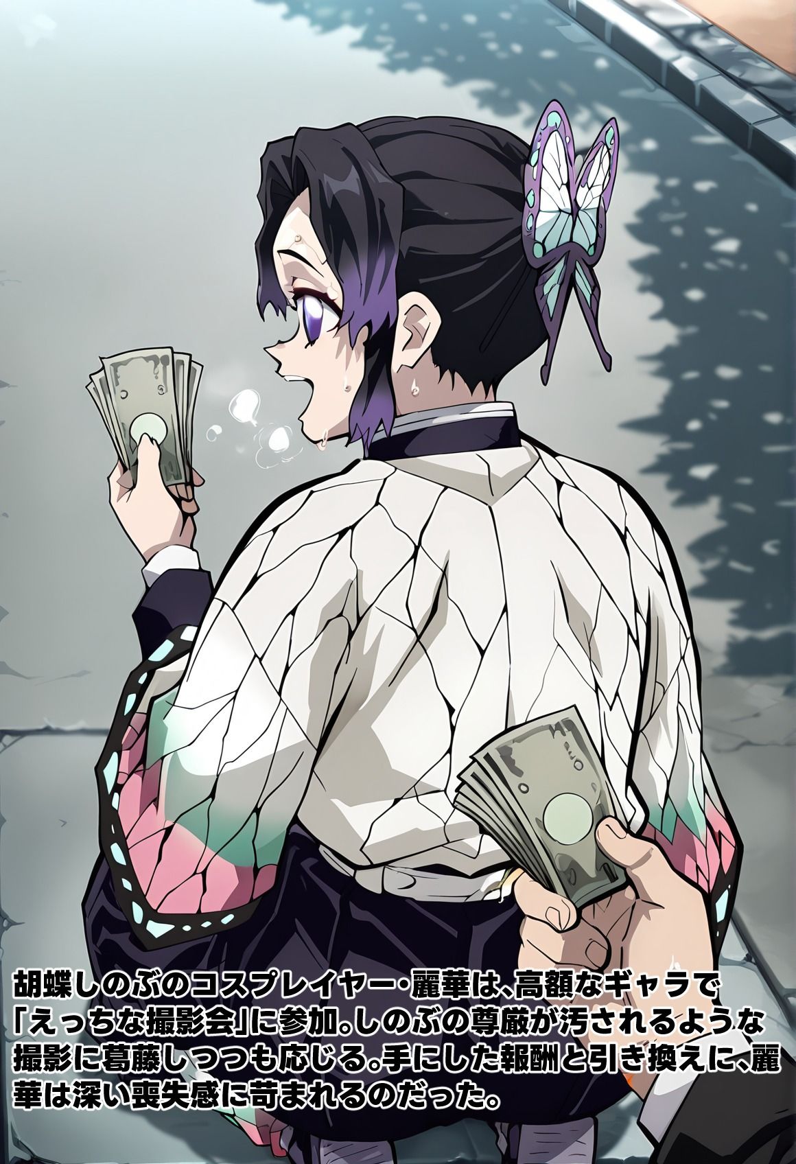 サンプル画像1:報酬と尊厳の狭間で(ぽんぽんたぬきち) [d_601784]