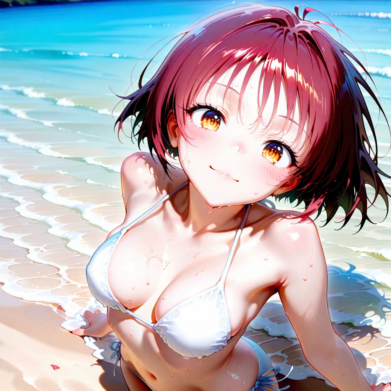 サンプル画像1:【Part1】☆海×ビキニ×JK☆ムラムラJKがぱこぱこ全開放♪(るるれもん) [d_601804]