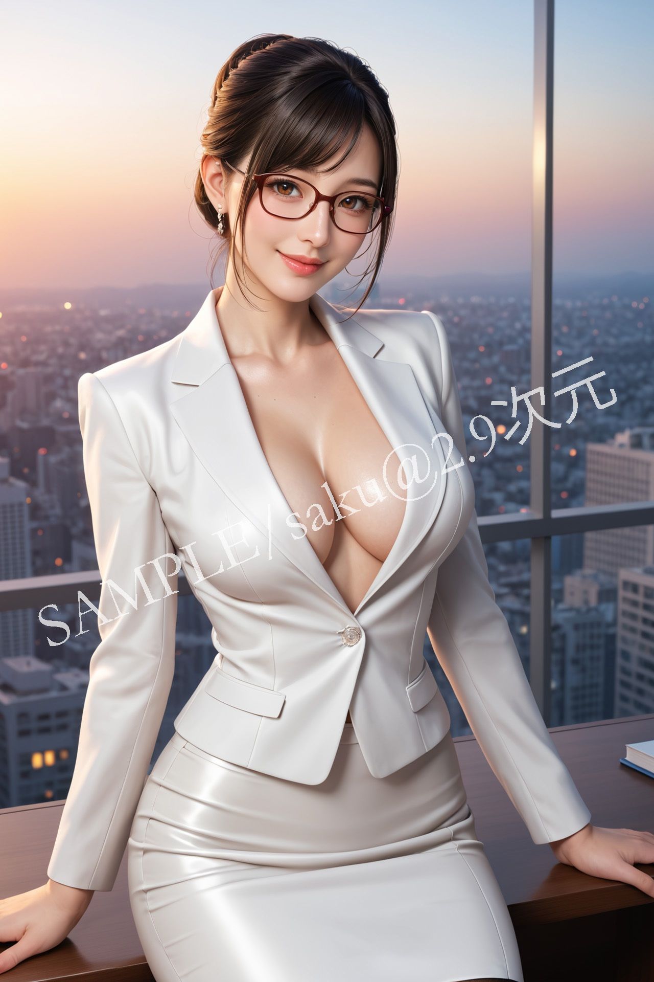 サンプル画像2:【2.9次元シリーズ】秘書課・接待担当 神崎りお  Vol.05(saku@2.9次元) [d_601990]