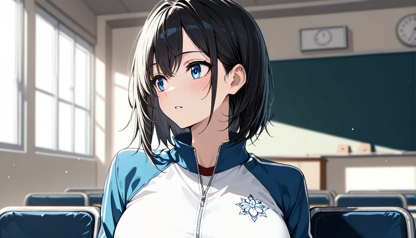 サンプル画像3:学園オナホー黒髪ショートの美女は学園みんなのオナホー(夜のいかキング) [d_602090]