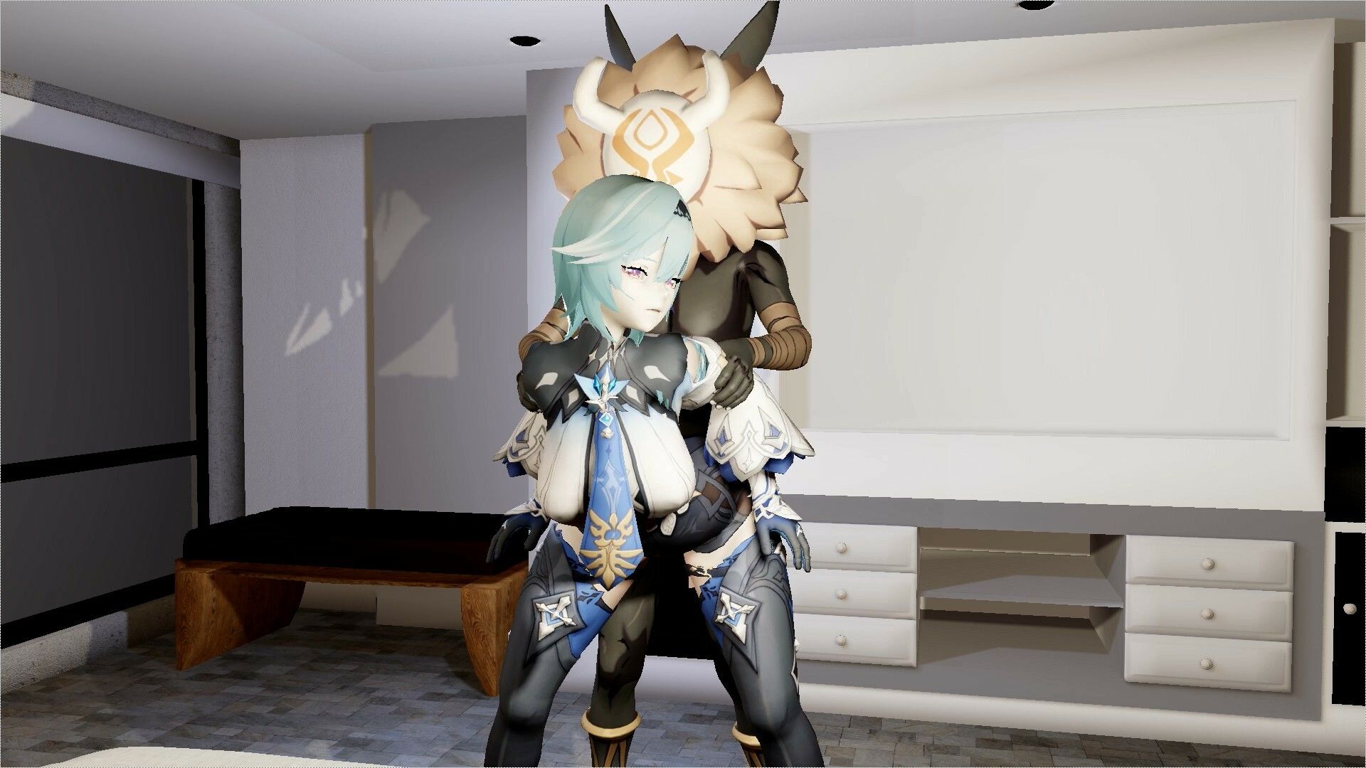 サンプル画像1:【ROMV286】原神エウルアとヒルチャールの部屋中出しセックス「ンギモヂィィーーー！」(ローズ志向) [d_602370]