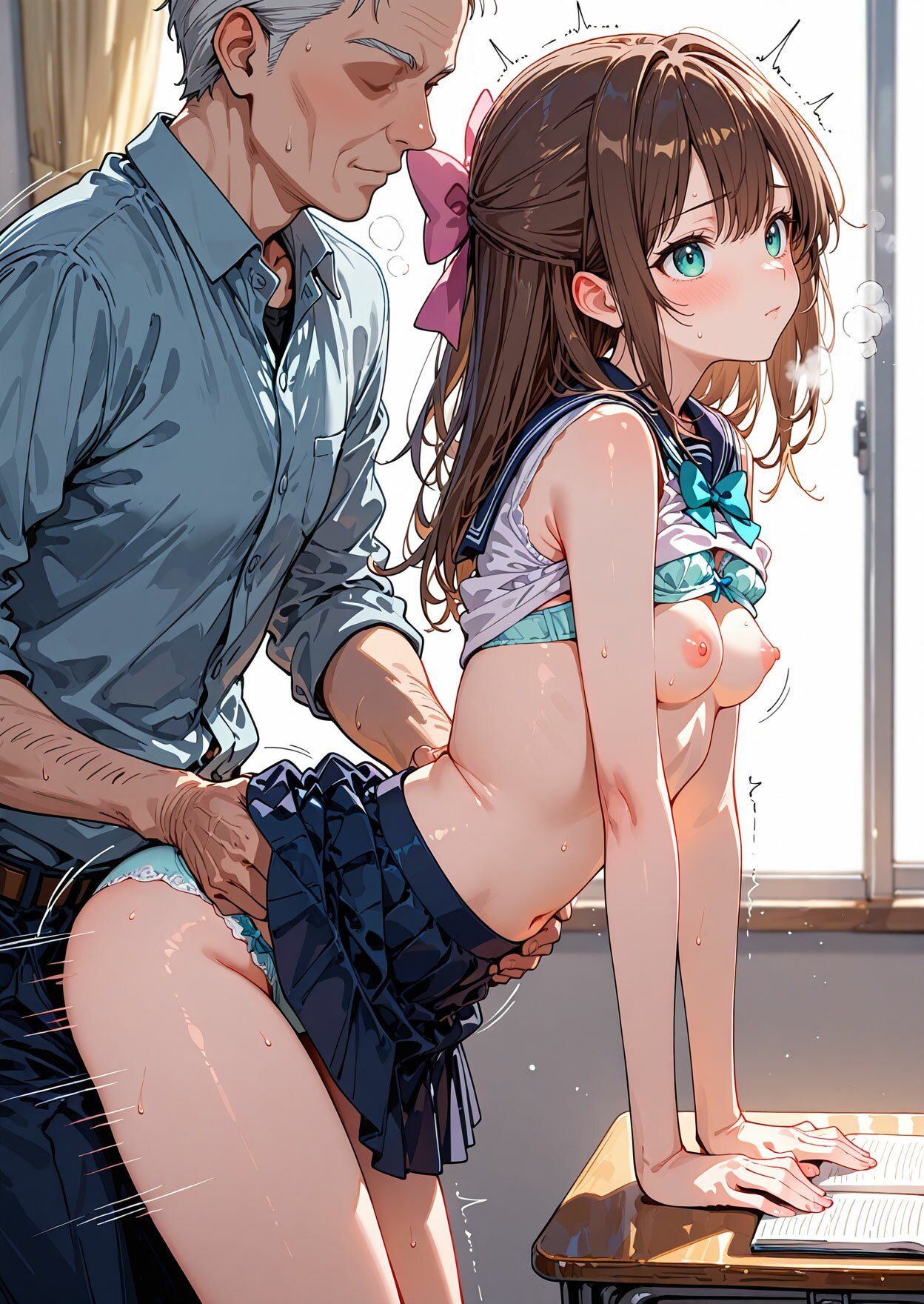 サンプル画像4:【すぐ済ませたいが、ちゃんと気持ちよく射精したい方へ】〜女子校生9人と短時間濃厚エッチするアニメ（全編音声付き）(ProLite) [d_602378]