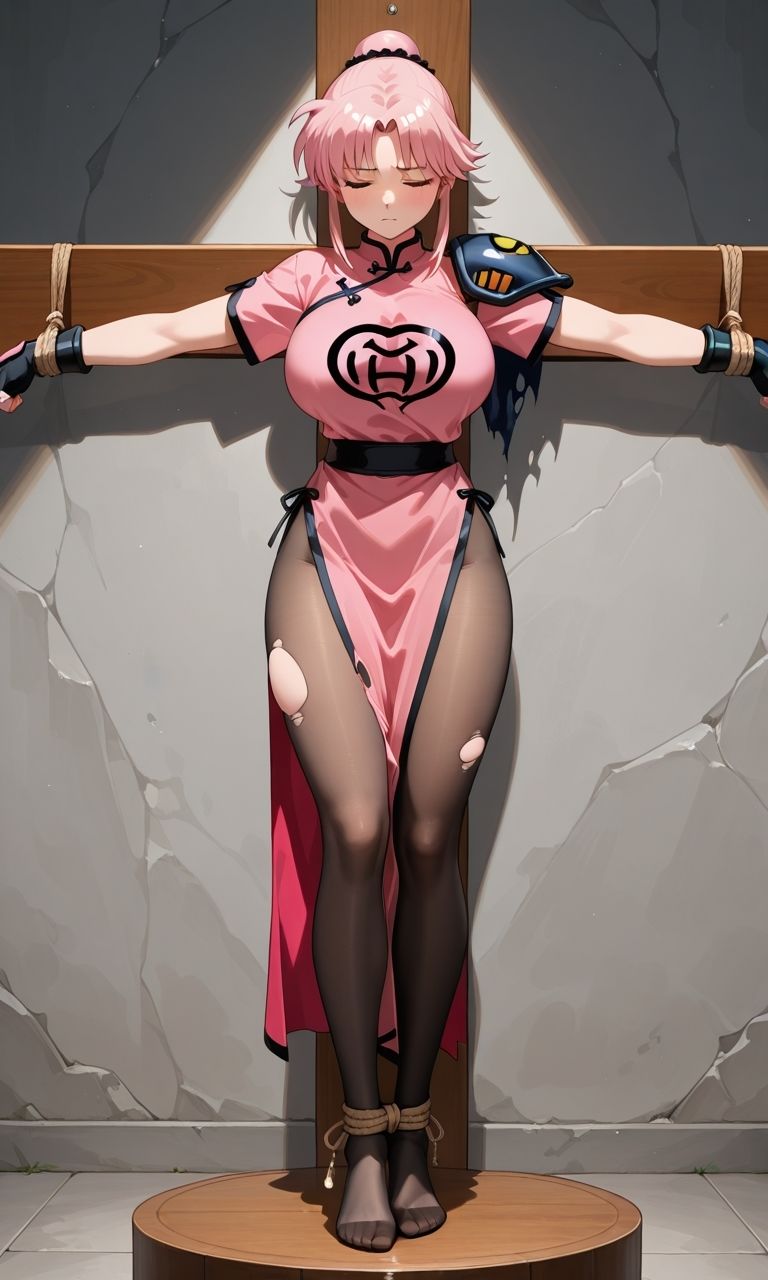 フェチコレ総集編 敗北して捕らえられ、拘束・十字架磔されて弄ばれる4人の美女(不知火舞・マァム・春麗・ティファ)【総枚数1,000枚】 無料画像6