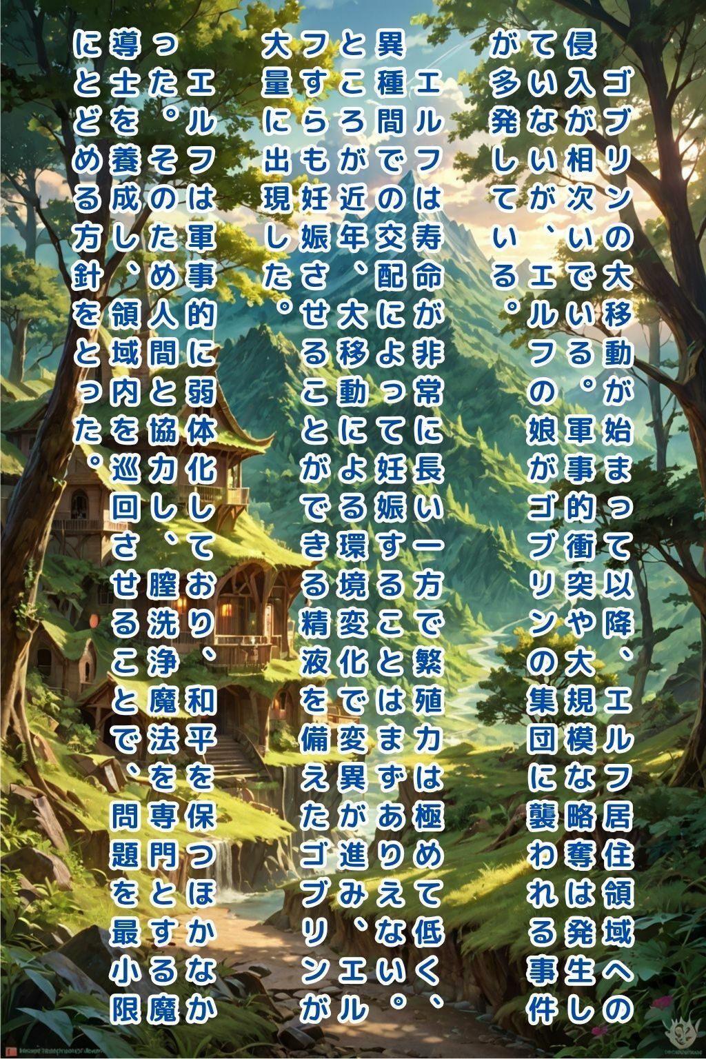 サンプル画像1:エルフたちの森〜膣洗浄魔導士〜【テキスト付き本編34P】(ツンドラ) [d_602580]