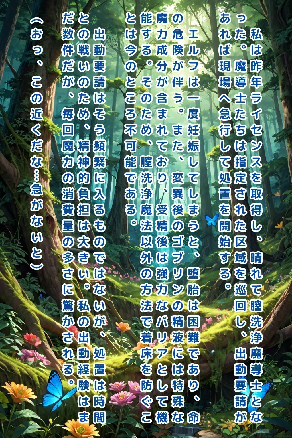 サンプル画像2:エルフたちの森〜膣洗浄魔導士〜【テキスト付き本編34P】(ツンドラ) [d_602580]