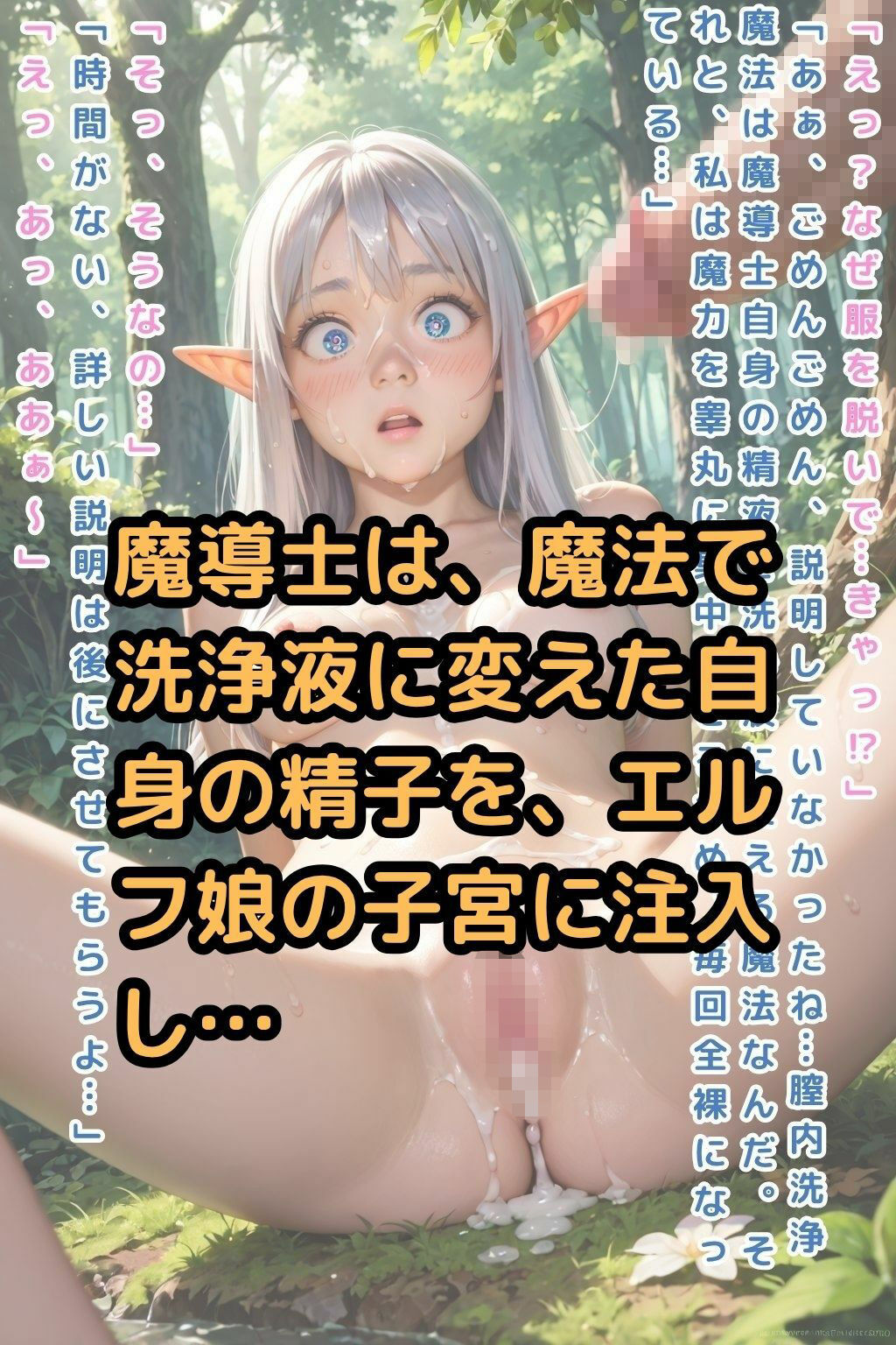 サンプル画像5:エルフたちの森〜膣洗浄魔導士〜【テキスト付き本編34P】(ツンドラ) [d_602580]