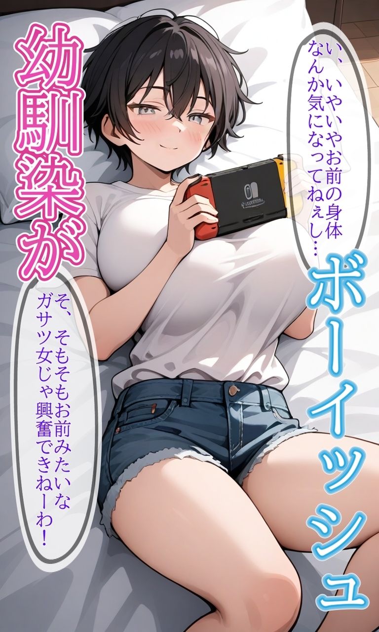 サンプル画像1:メス堕ちボーイッシュ巨乳 〜ボーイッシュ巨乳な幼馴染といちゃラブセッ○ス〜(45Pzロドリゲス) [d_602616]