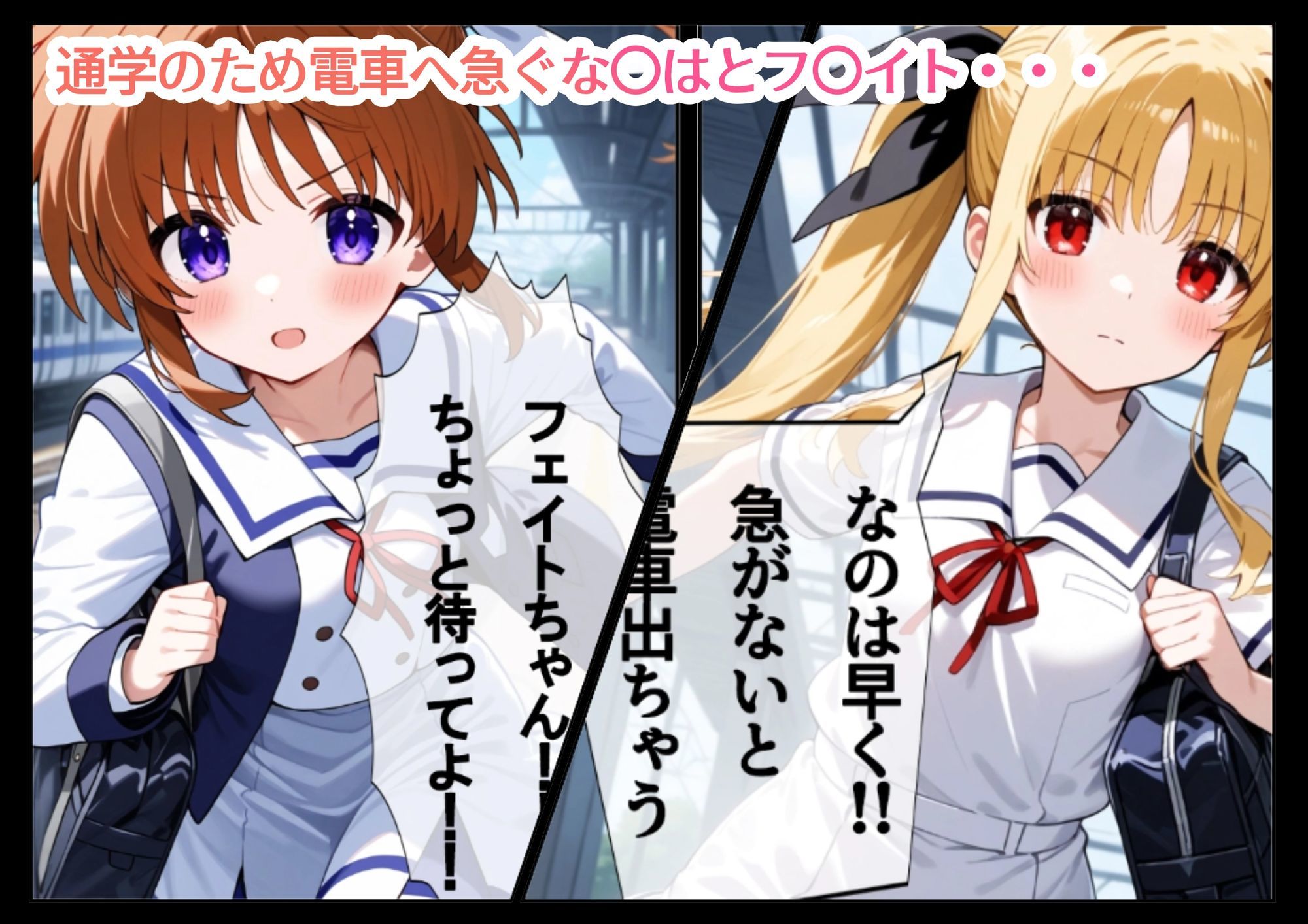 サンプル画像1:魔法処女リリカルな◯は〜催◯急行  まもなく発射〜  《アニメーション動画同梱》(スーパーキッカーナッツくん) [d_602664]