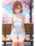御坂〇琴  セクシー白ワンピースで夜桜えっち
