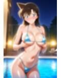 毛〇蘭  ナイトプールでセクシービキニ（）