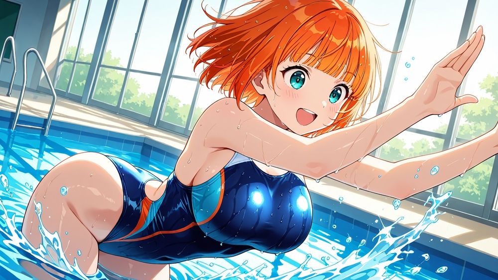 サンプル画像4:爆乳バイカラー水泳部が顧問に孕まされる秘密の補習【4K】(ニート印刷所) [d_602806]