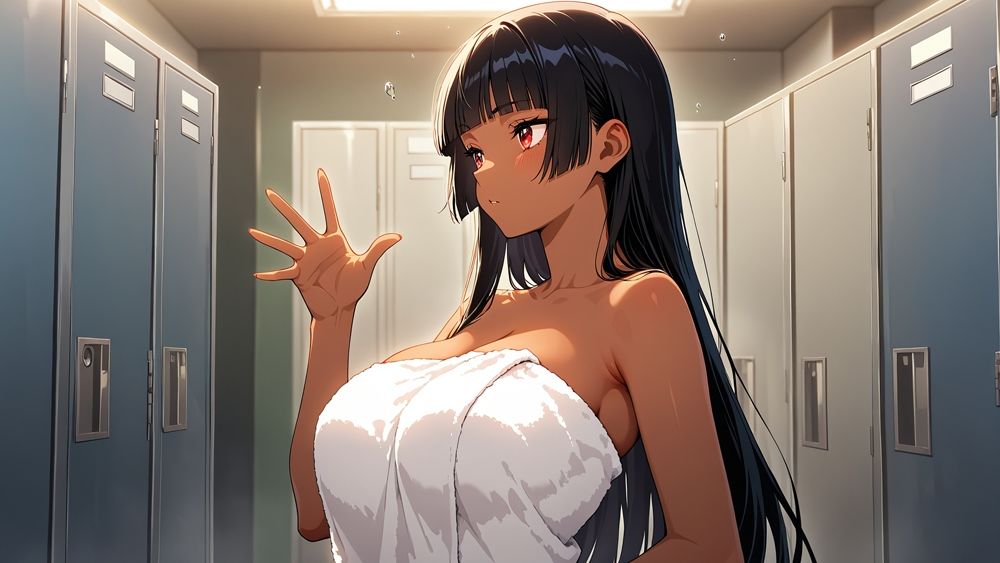 巨乳褐色スク水姉妹が水泳部顧問と濡れ透け孕ませ交尾【4K】 画像8