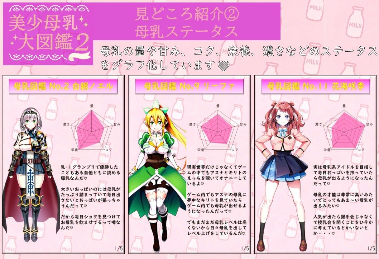 サンプル画像4:美少女母乳大図鑑2(みくるすたじお) [d_602846]