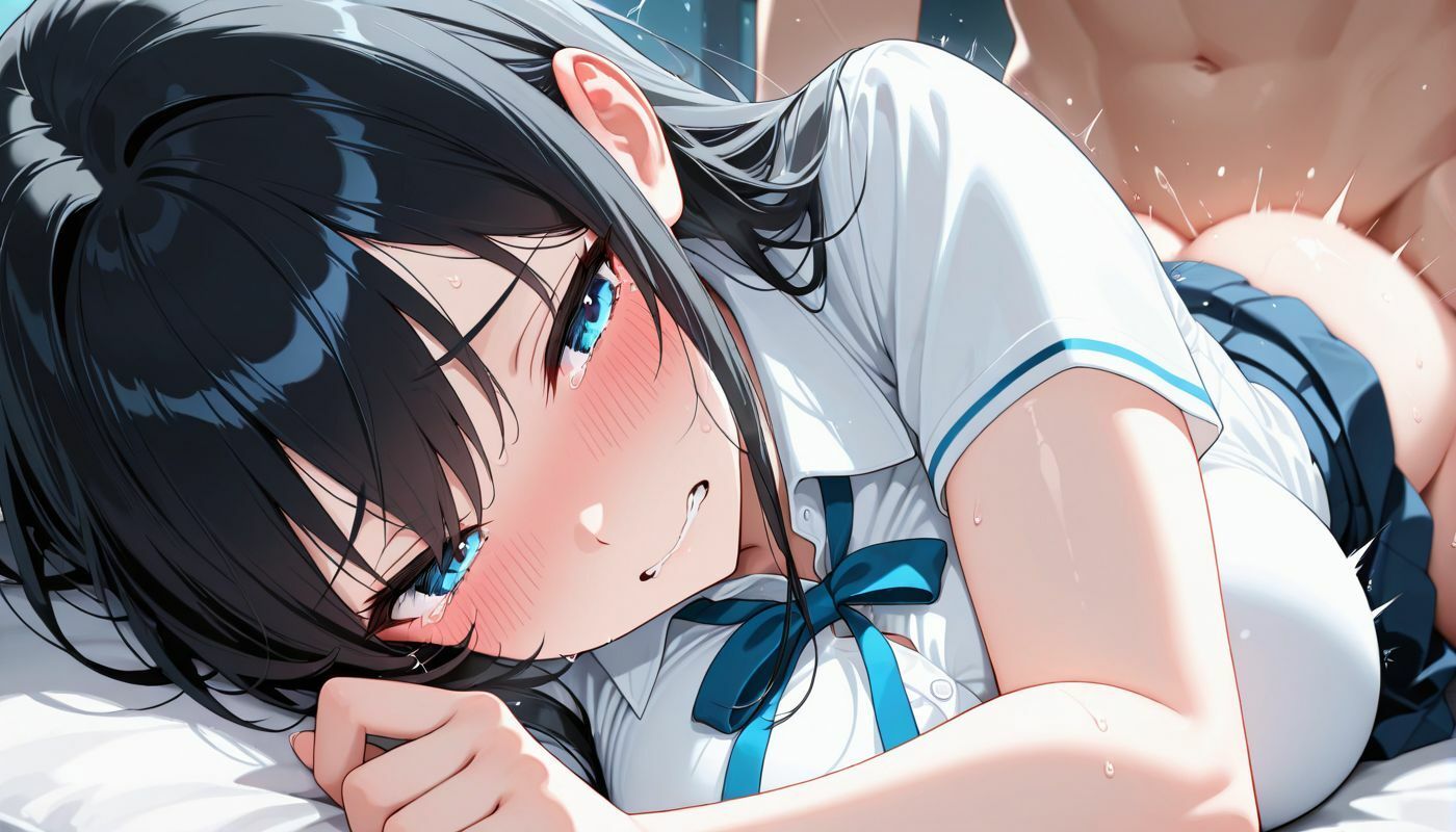 黒髪ロングの巨乳JK美女は毎日みんなの性処理当番 画像10