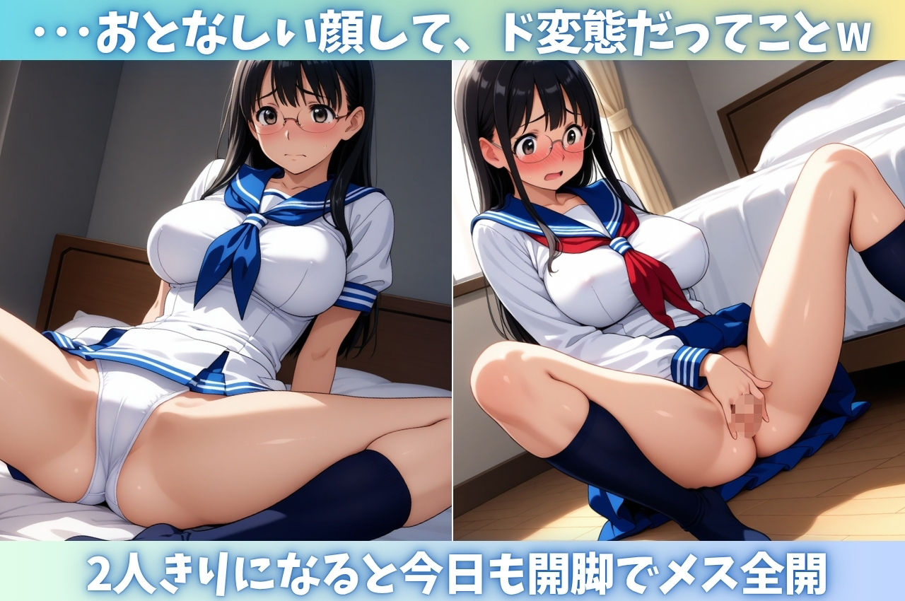 サンプル画像2:俺だけが知ってる 陰キャ女子の実はドスケベな本性(はむ巨乳女子高生) [d_602990]