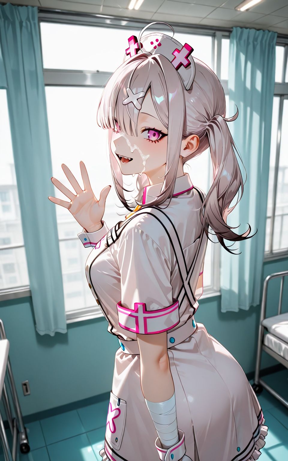 サンプル画像5:「そんなに我慢してたんですか…？今日は、私がぜんぶ出してあげますね」病室で優しい健屋花〇がしてくれた秘密のお世話(いちはち) [d_603005]